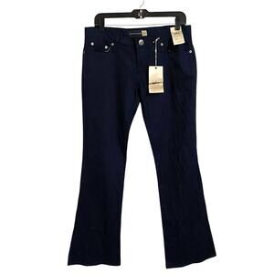 Hot & The Gang USA Pants Womens Jrs 11 Navy Blue Khaki Stretch Low Rise Boot NWT
